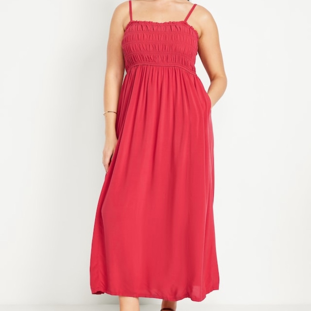 NWT Red Rayon Maxi Dress, L